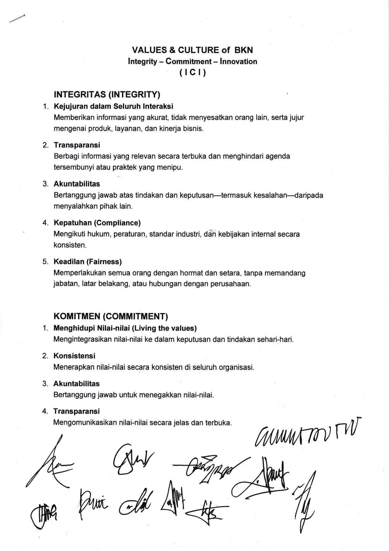 LSP BKN Perkuat Budaya Organisasi melalui Penerapan Values & Culture